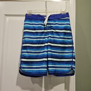 Art Class Boys Blue‎ Striped Swim Boardshorts Size 12